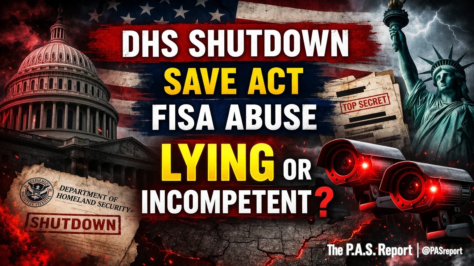 DHS Shutdown, SAVE Act, FISA Abuse: Lying or Incompetent?